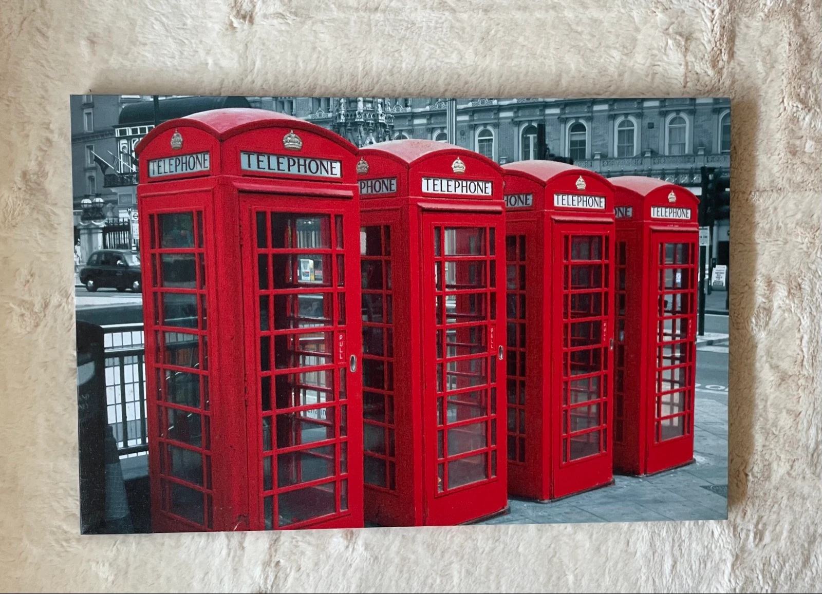Cuadro decorativo Cabinas telefónicas de Londres (35 x 53 x 1,7 cm)